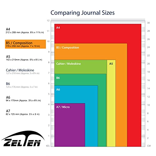 Image of Zelten Loose Leaf Punched Paper Refills Paper for 6 Hole Binder Personal Organizer Diary Notebook Refillable Planner (Weekly Planner,B5 /9 Hole)