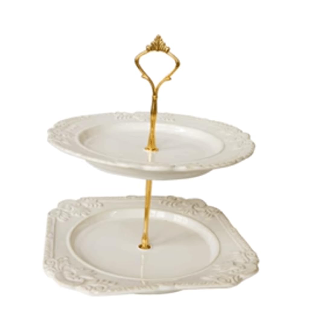 Stand di Dolci Delicata Alzata per Torta da Tavolo in Ceramica per servire ed esporre Torte da Dessert, Squisito Supporto per Snack per Ristorante Tea Party Regalo per l'arredamento