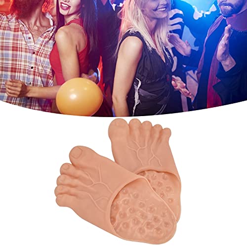 EVTSCAN 1 Pair Large Foot Slippers Shoes Cover Halloween Cosplay Costume Props Party Accessories(Flesh-Colored)3