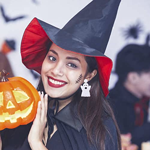 2 Pairs Halloween Beaded BOO Ghost Drop Earrings for Women Handmade Pumpkin Teardrop Dangle Earrings Statement Festive Party Costume Jewelry Gifts2