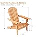 PayLessHere Adirondack Chair Set of 2, Weather Resistant Patio Chairs with Pinewood Wooden Textured for Patio Lawn Garden Backyard Deck Pool Beach Fire Pit