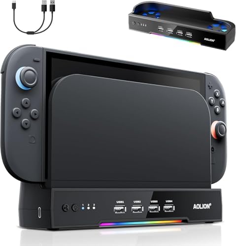 （13:30時点） 【人気版】 Switch2専用 冷却ファンNintendo Switch 2対応 冷却ファン, スイッチ2用 冷却スタンド 排熱用 冷却クーラー 3段階風量調整 RGBライティング搭載 ニンテンドースイッチ2用 放熱スタンド 静音・高放熱性 熱対策 スイッチ2ドック用 周辺機器 (冷却スタンド 4 HUBポート付き)