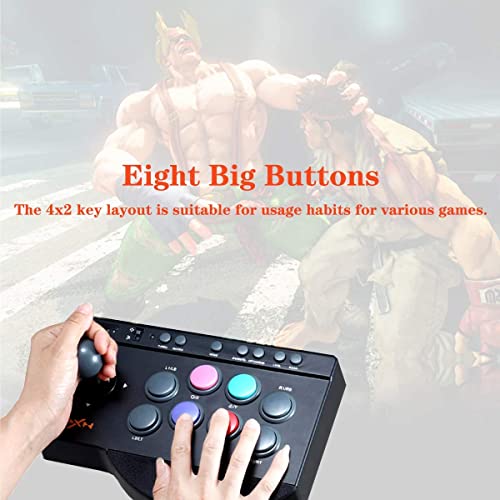 Pxn Arcade Stick Pc Joystick 0082 Fight Stick Turbo And Macro Function Arcade Fight Stick Turbo Macro Usb Connection For Pc,Ps4,Xbox One,Ps3,Xbox Series S/X #TOP5