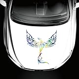 JSCARLIFE Phoenix Car Decals, Practical Laser Phoenix Car Hood Sticker, Self-Adhesive...