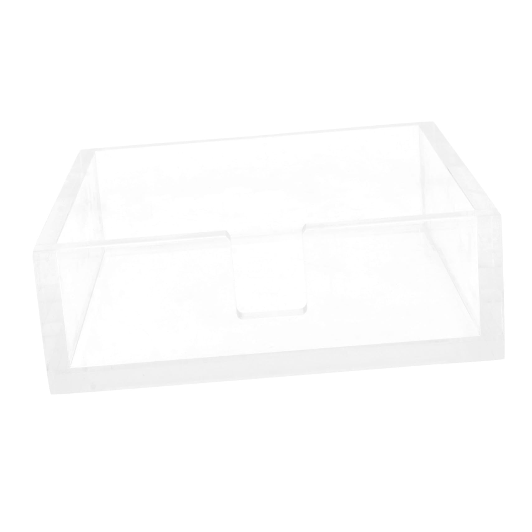 Sosoport Servilletero Acrílico Transparente 17.8x17.8x6.35 Cm Soporte Para Servilletas De Cóctel y Cena, Multifuncional Para Hogar, Hoteles y Bares, Diseño Compacto y Superficie Lisa