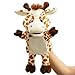 HollyHOME Animal Puppets Giraffe Hand Puppets Toys Sika Zoo Animal Puppets 14 Inches Tan