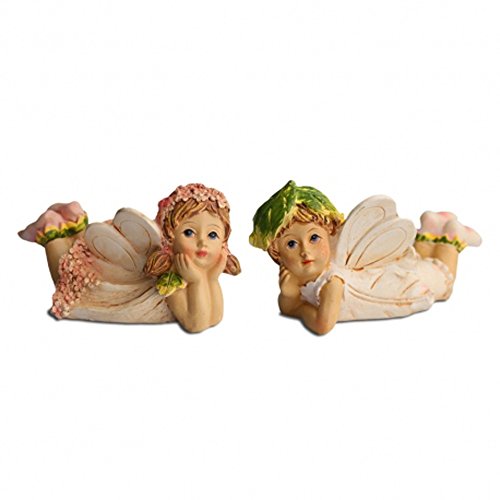 Gardens2you Set di Due Fate dei Fiori sdratiate