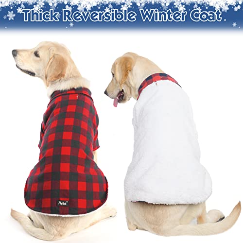 Pupteck Fleece Dog Coats For Small Medium Dogs Cat Puppy Sweaters Shirts Plaid Winter Jackets Warm Pet Clothes Doggy Outfits Apparel #TOP3