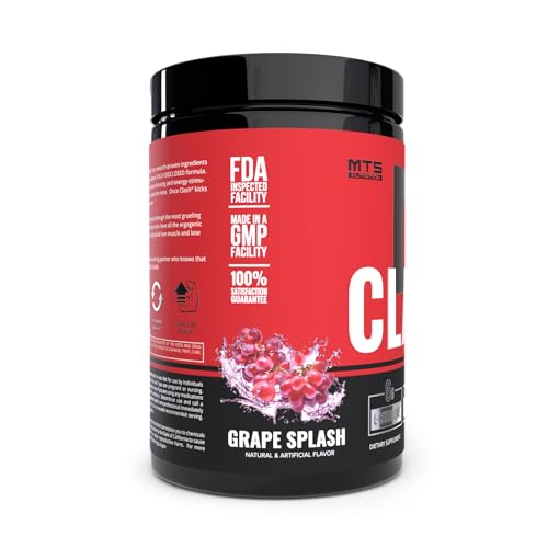 Image of MTS Nutrition Clash Pre Workout Powder Grape Splash - Pre Workout Energy with Creatine + 250mg Caffeine and Beta-Alanine Performance Blend - Powered with VitaCholine - 20-40 Servings