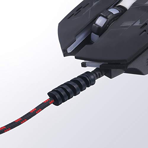 Image of ERZA 16 Pieces Charger Cable Saver, Silicone Highly Flexible Spiral Cable Wire Protector, Mouse Cable Protector, Suit for All Cellphone Data Lines, Computers End Cord Savers, Multicolor