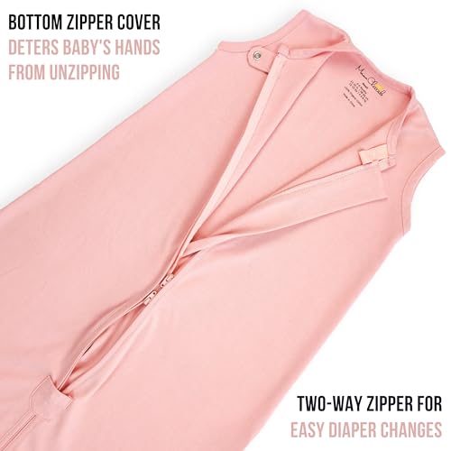 mama cheetah baby sleep sack 05 tog organic cotton baby wearable blanket with two-way zipper swaddle transition baby sleeping bag for newborn infant toddler boy girl 6-12 months