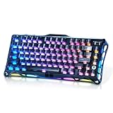 0.005mmラピッドトリガー 搭載 GravaStar Mercury V75 ゲーミングキーボード テンキーレス ポーリングレート8000Hz対応 0.125ms超低遅延 有線 着脱式ケーブル 75%レイアウト US配列 半アルミフレーム アクチュエーションポイント バックライトRGB 磁気式スイッチ ブラック