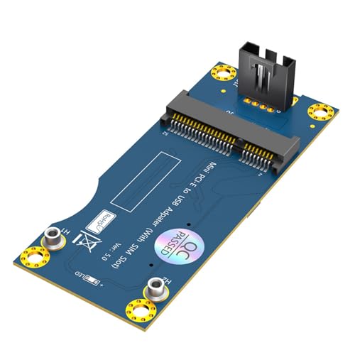 Adaptador PCIE a USB 2.0 con ranura para tarjeta para tarjeta de red WWAN LTE, reemplazo de soporte de tarjeta de expansión PCIE