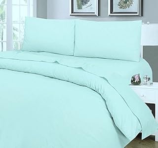 SleepyNights EGYPTIAN COTTON HOTEL QUALITY DUCK EGG BLUE FLAT SHEET - 4 FT (SMALL DOUBLE) BED SIZE