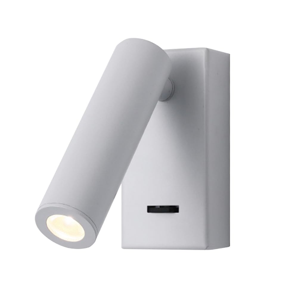 SXWNBIFH wall lamp Bedside Reading Wall Lamp, Rectangular Metal Wall Light with 350°+90° Rotation Adjustment Function, Mini Indoor Wall Sconce, Modern LED Wall Lamps - 3W - 3000K, Nordic Simple Wall