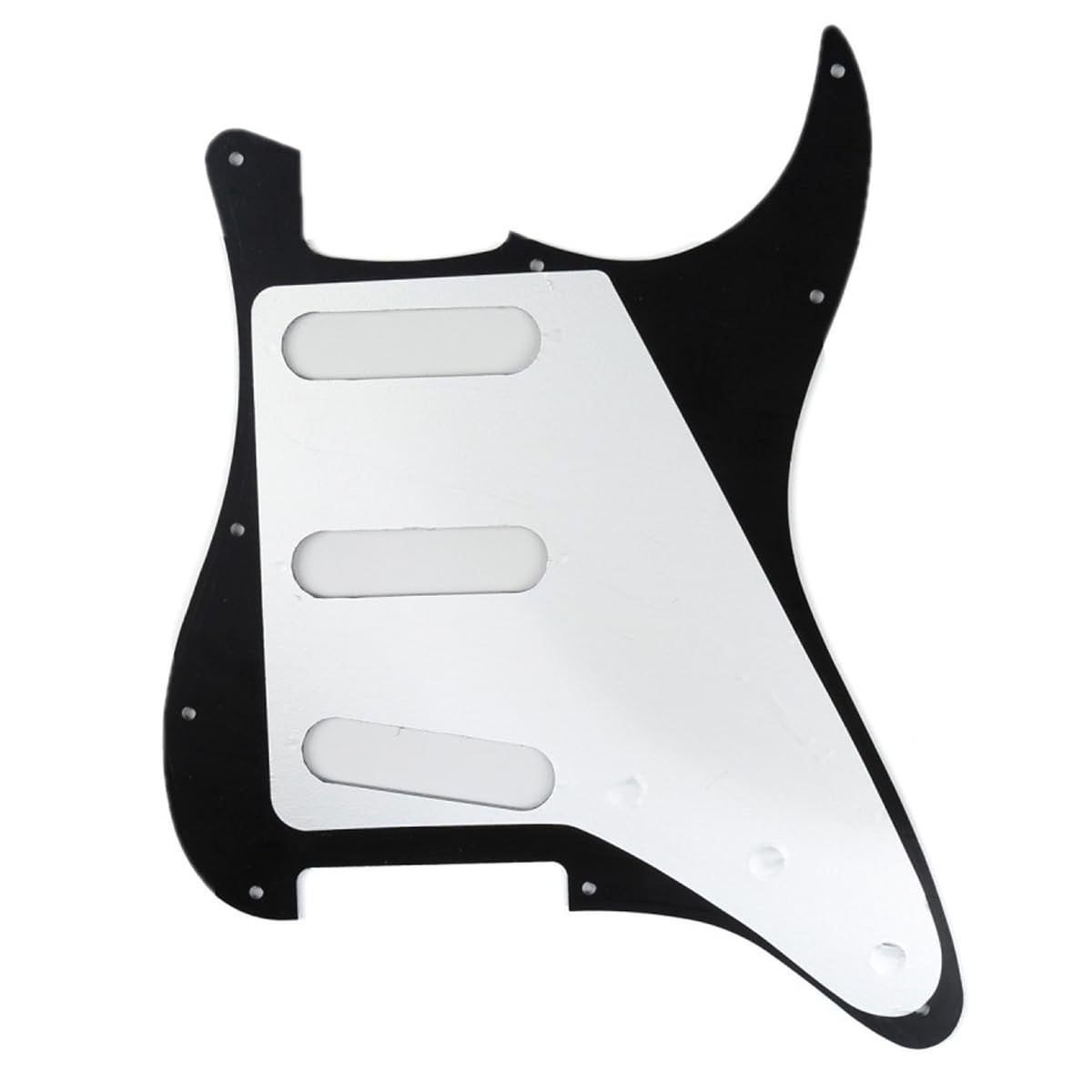 Musiclily Leworęczny SSS 11 Otworów Pickguard Płyta Maskownica do Gitary Fender USA/Mexican Standard Stratocaster typ Nowoczesnym, 3-warstwowy Czarny