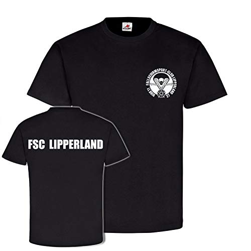 T-shirt parachutiste FSC Lipperland 19729 noir : la fierté du vétéran en XXXXXL