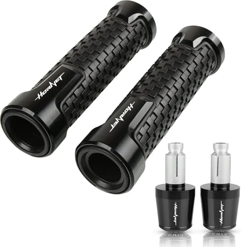 Moto Accessoires pour Hornet 600 250 900 CB400 CB599 Hornet CB600F 2007-2012 Universel CNC 7/8 ''22mm Anti-dérapant Guidon Poignée en Caoutchouc Embout...