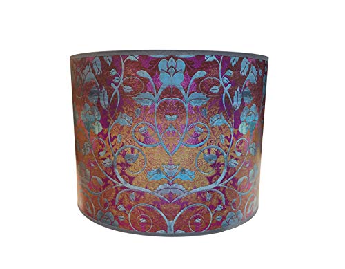 Image of Royal Designs, Inc. Trendy Decorative Handmade Lamp Shade, Made in USA, 10in, HBC-8074-10-2, Raspberry Lotus - 2 Pk
