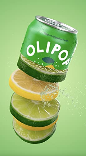 Olipop - Lemon Lime Sparkling Tonic, Healthy Soda, Prebiotic Soft Drink, Aids Digestive Health, Contains Prebiotics & 9G Of Plant Fiber, Caffeine Free, Low Calorie, Low Sugar (12 Oz, 6-Pack) #TOP3
