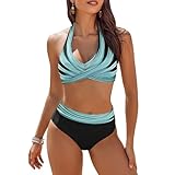 Badeanzug mit hoher Taille, weicher und bequemer Stoff, schafft Komfort beim Tragen.