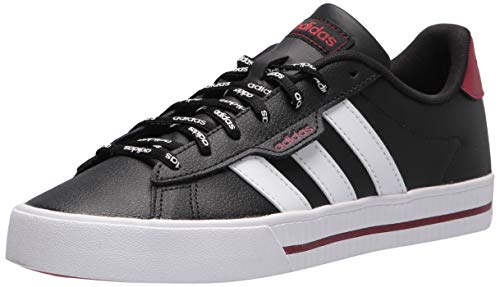 adidas Men's Daily 3.0 Skate Shoe, Black/White/Legacy Red, 8