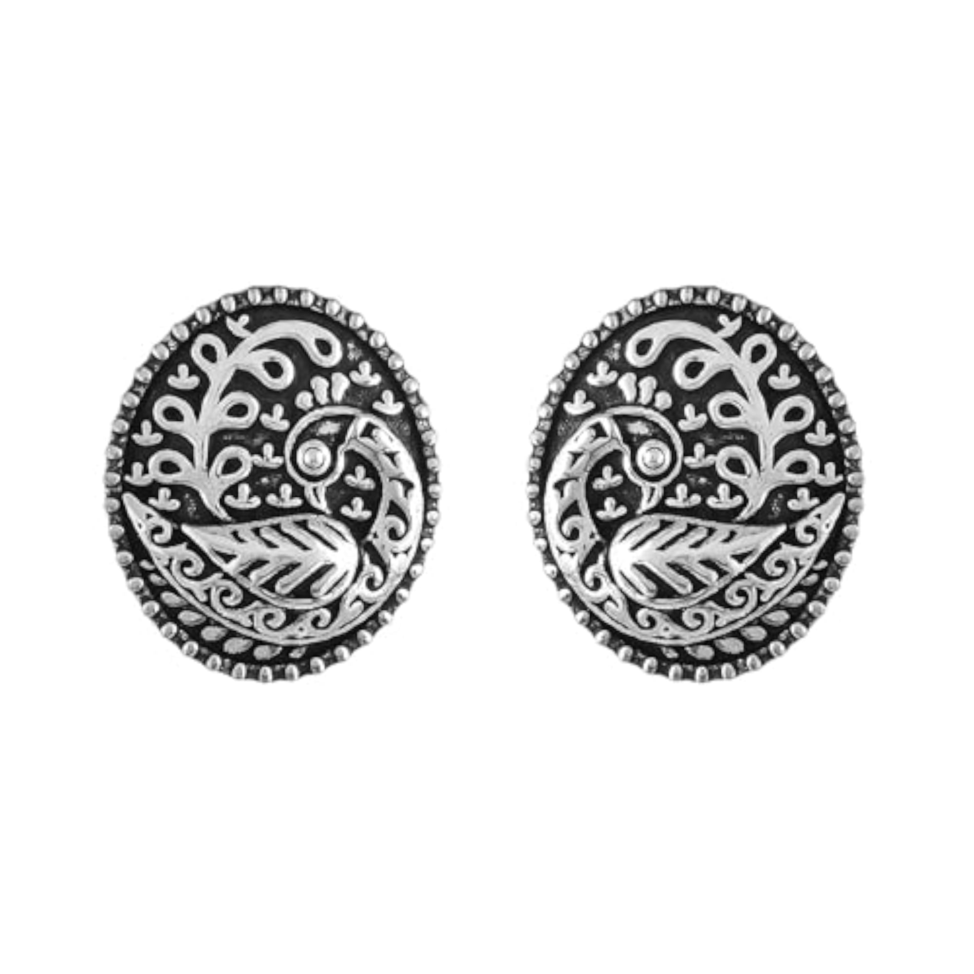 Morni Vannamayil Pendant Set for Oxidised Everyday