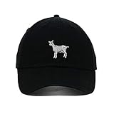 Soft Baseball Cap Saanen Goat Embroidery Farm and Domesticated Animals Twill Cotton Red Tractor Dad Hats for Men & Women Black Design Only