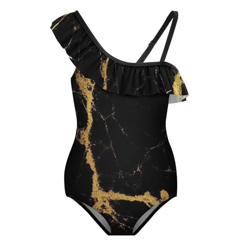 One Piece Beach Bathing Suit Cute One Shoulder Floral Ruffle Swimsuit