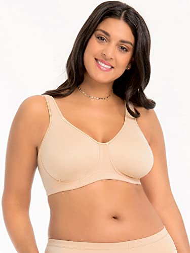 Ilusion 7306 - Women's Full Coverage Wireless U-Back Bra - White, 38C #TOP4