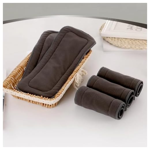 5 Absorvente Para Fraldas Ecológica 5 Camadas Com Inserção de Carvão de Bambu (5 Unidades) Toque Seco