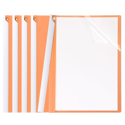 Protège-rapports A4 rigides en plastique transparent orange de haute qualité