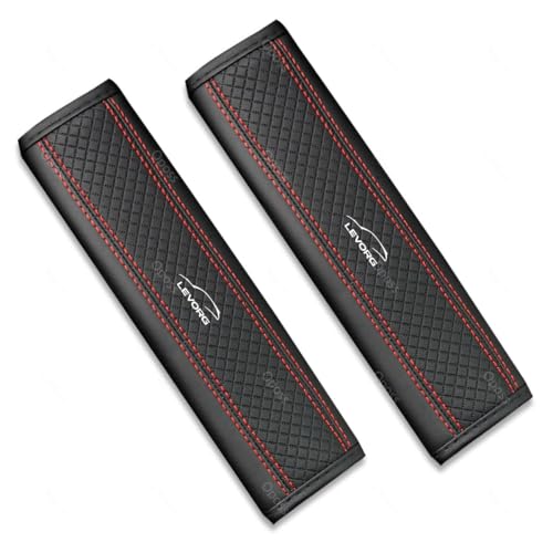 レヴォーグ シートベルトカバー 2個セット シートベルトパッド レヴォーグ VM系 VN系 シートベルト用品 肩当てパッド 取り付け簡単 柔らかくて快適、肩と首を保護します 肩当てパッド 圧迫感軽減 車 用品 カー アクセサリー(レッドライン)