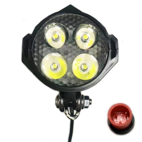 NULKOMMA Ebike Headlight 36V-48V Super Bright LED Light for Electric Bike Scooter Mountain Bike Light for Night Riding Waterproof (2-pin male)