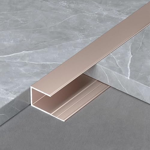 Nez de marche en aluminium 90 cm - Lot de 3 profilés de transition de sol en métal anodisé