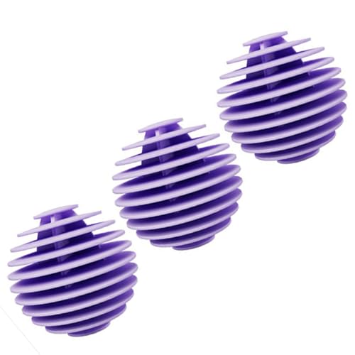 Tumble Dryer Balls 3 Pc Purple Laundry Balls for Tumble Dryer Reusable Tumble Dryer Tumble Dryer Ball Silicone Laundry Balls Clothes Will Come Out Soft Fluffy Fewer Wrinkles and Less Static Cling