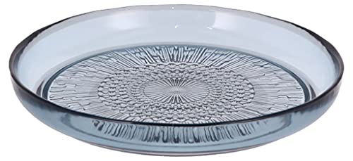 BITZ Kusintha Glasteller, Teller aus Glas, 18 cm, Blau