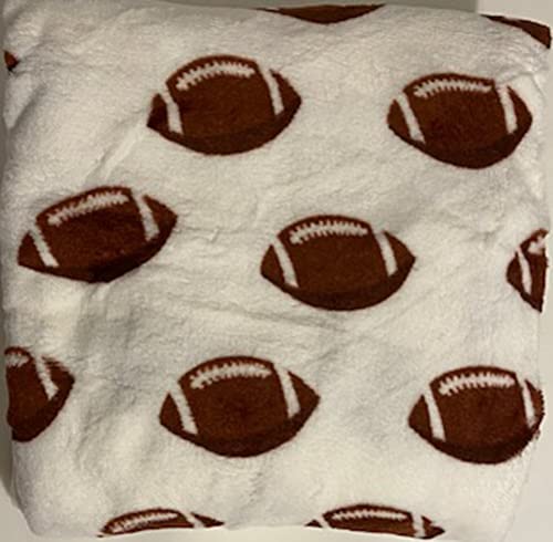 Miniatura 2 de BBO JustHome Fun Print - Manta de forro polar suave, acogedora y ligera, de 50 x 60 pulgadas (fútbol)