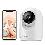 OOSSXX 2.7K Resolution 2-Way Audio Indoor Security Camera Free App, PTZ Nanny Cam Smart Wireless Cameras 2-Way Talk for Home Video Surveillance 1944P