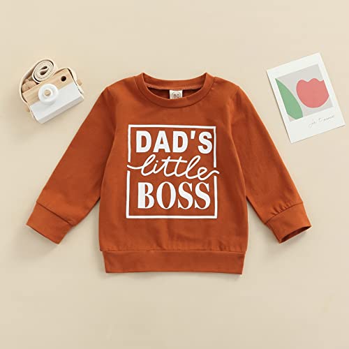 Unisex Peuter Baby Meisje Jongen Trui Lange Mouwen Ronde hals Letters Print Trui Herfst Winter Kleding - Image 3