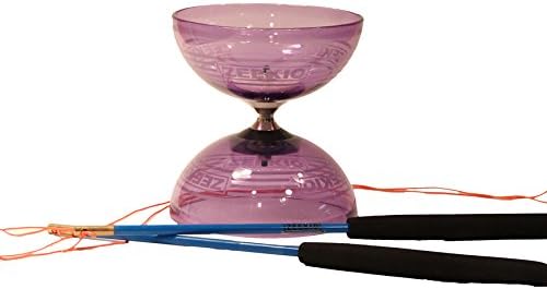Miniatura 2 de Zeekio Crystal Series Master Spin Diabolo - Eje fijo, copas transparentes duraderas, viene con varillas, cuerda e instrucciones (idioma español no
