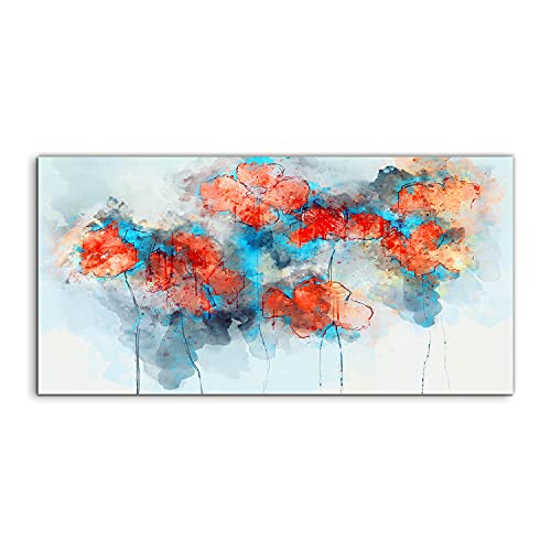 Tableau acrylique salon chambre 120x60cm murale photo art fleur moderne