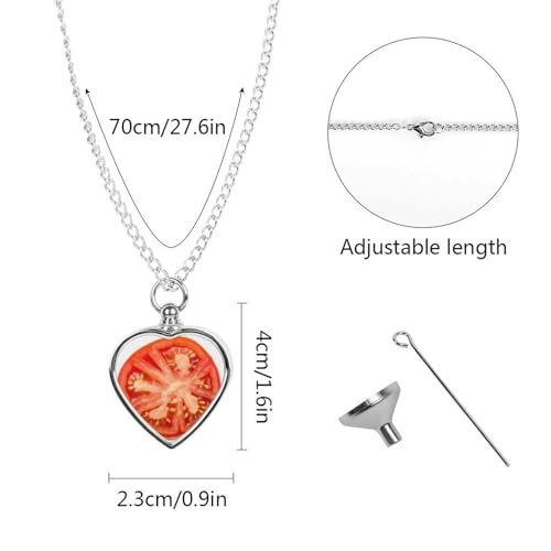Collier urne funéraire tranche de tomate pour deuil de chat - 3