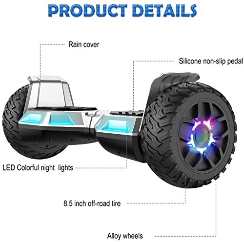 Jolege 8.5" Hoverboard For Adults, B01 Off Road Hoverboard For Kids, All Terrain Hoverboard For Youth #TOP7