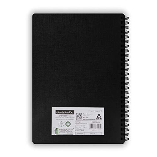 Image of Classmate Long Notebook, Single Line (Pack of 6) Soft Cover 6 Subject Spiral Binding Notebook, Single Line