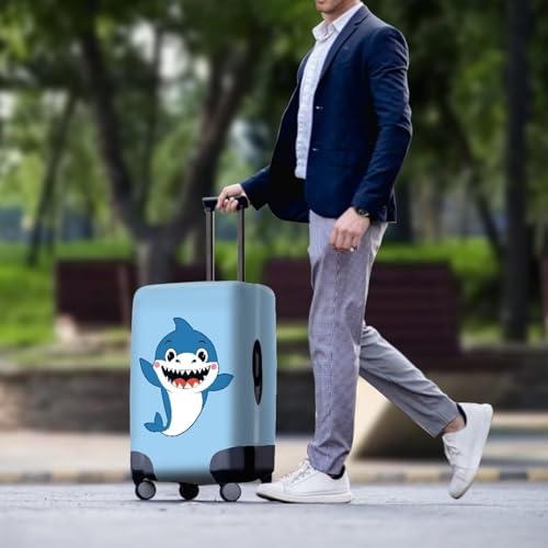 Cartoon Shark Suitcase Covers Protectors Luggage Protector Suitcase Cover for Women Gifts for Travelers Women Personalized Luggage Cover for Suitcase Suit Case Protection-L3