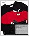 PUMA Toddler Boys Pants Set - 3 Piece Short Sleeve T-Shirt, Long Sleeve T-Shirt and Tricot Pants - Boys Activewear Set, 2T-7, Size 4, Red/Black