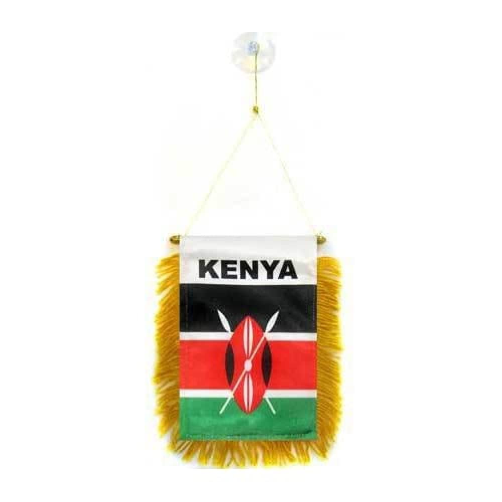 AZ FLAG Kenya Pennant 4x6 in Kenyan 100D Polyester Suction Cup
