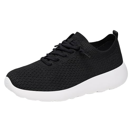 YIzdegg Zapatillas deportivas de malla para mujer, zapatillas de deporte amortiguadas, transpirables, de gran tamaño, zapatos de entrenador, zapatos de tenis antideslizantes, cómodos, zapatillas de