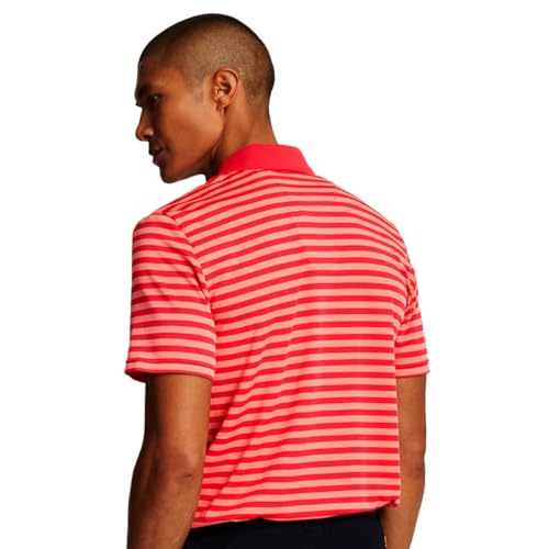 Lyle & Scott Mens Golf Broad Stripe Polo Shirt - Birdie Red/Red Bud - XXL - Image 5